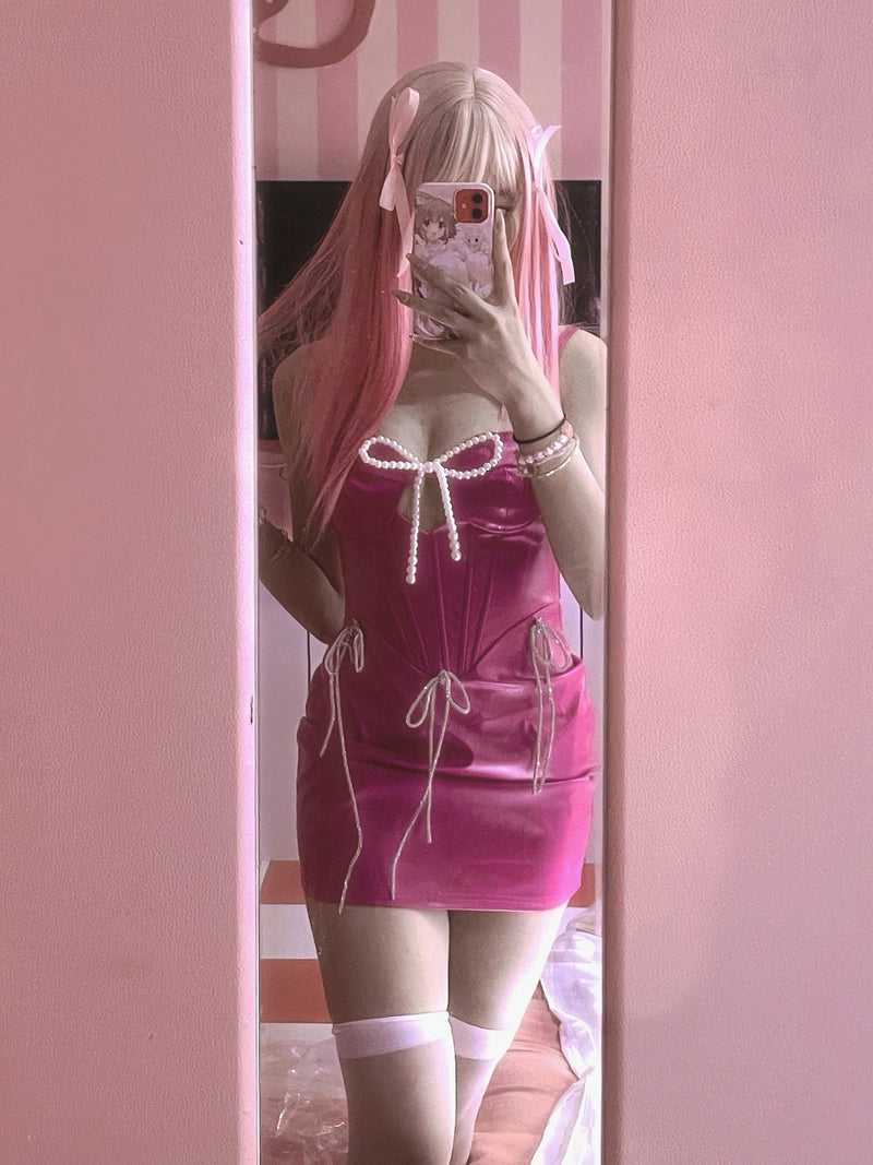 Barbie Pink Leather Dress