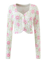 Warm Orthodox Polished Floral Knitted Daily Cardigan