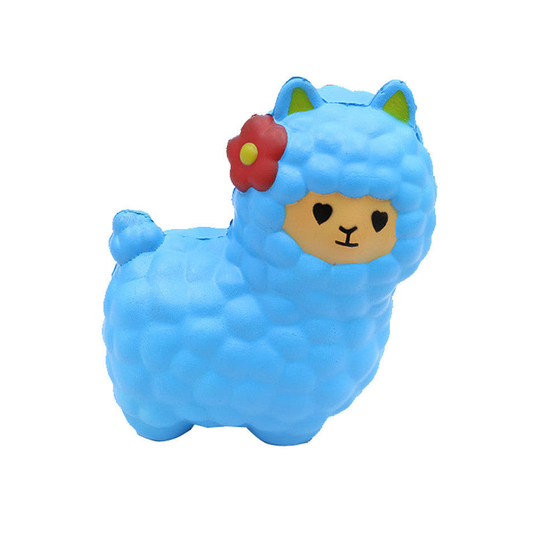 blue alpaca squeeze toy stress ball stress relief autism stim stimming kawaii fairy kei by kawaii babe