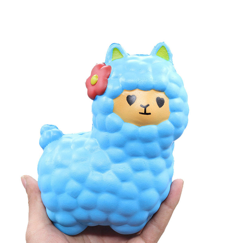 blue alpaca squeeze toy stress ball stress relief autism stim stimming kawaii fairy kei by kawaii babe