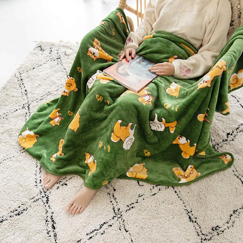 Shiba Inu Fleece Blanket SD01766 - SYNDROME - Cute Kawaii Harajuku Street Fashion Store