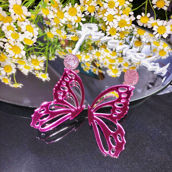 Y2K Butterfly Metallic Earrings