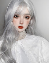Long Silver Curly Wig
