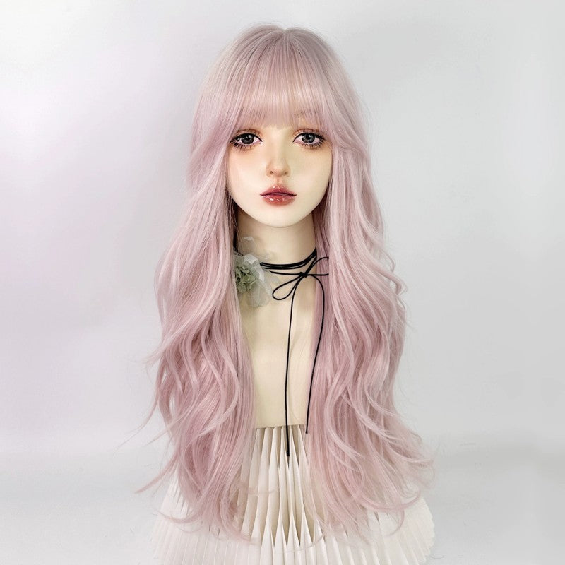 Long Curly Pink Wigs