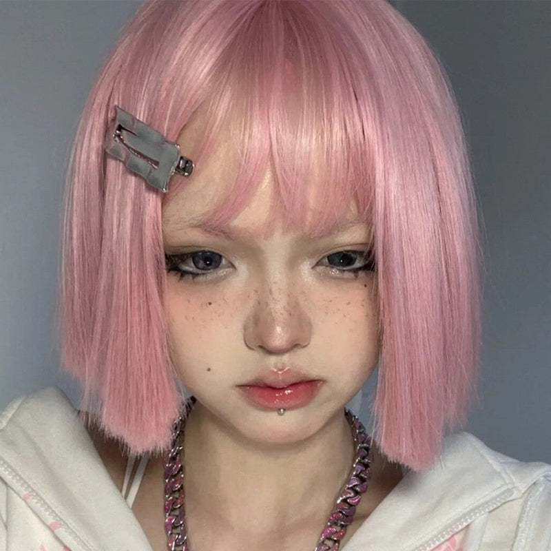 Cos Pink Lace Front Wig