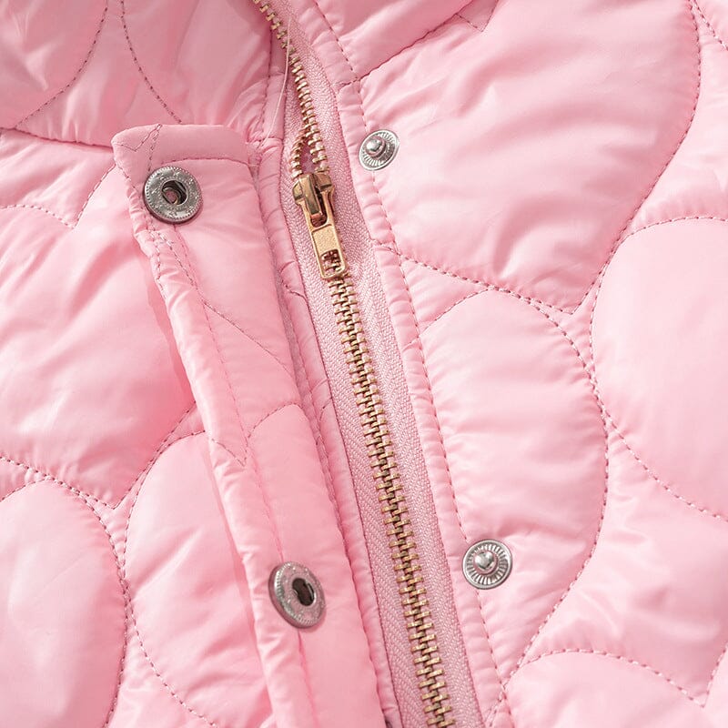 Baby Pink Sweetheart Warm Snug Down Jacket cutiepeach 