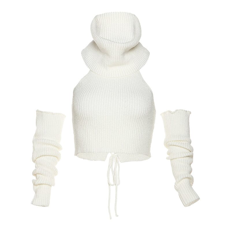 Y2K Pure Sexy Slim Knit Vest cutiepeach 