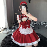 Christmas Red Maid Dress