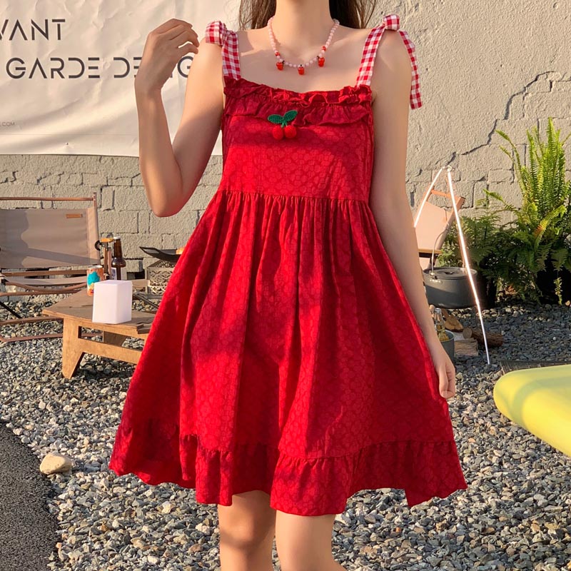 Cherry Red Summer Dress