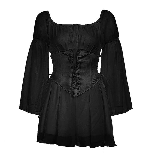 Pure Bliss Dress & Corset Co-Ord Dresses Boogzel Apparel Dress M Black