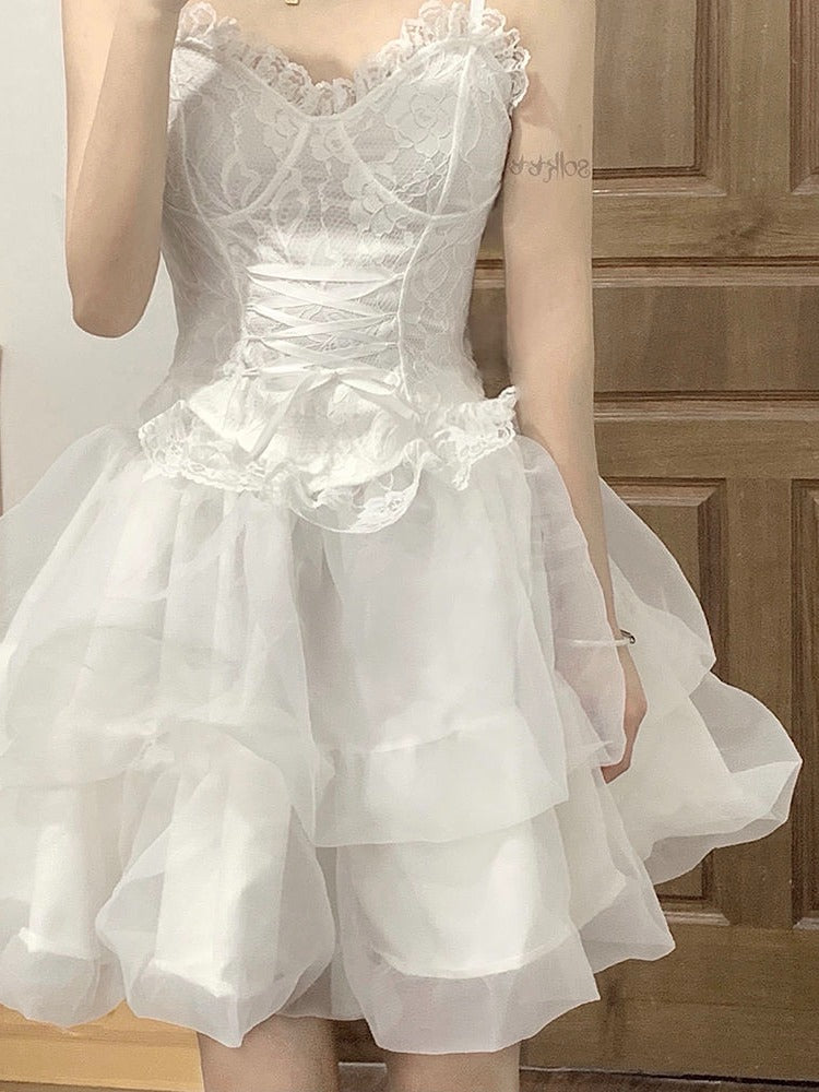 Princesscore White Corset Dress