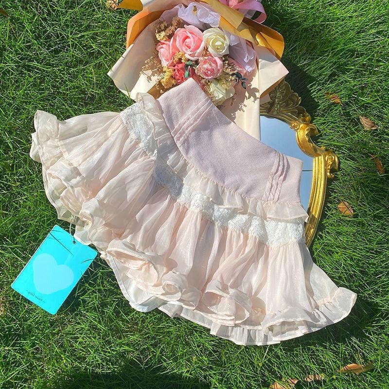 Fluttering Dainty Petals Fairyore Cottagecore Princesscore Coquette Skirt with Optional Top Set - Starlight Fair