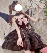 Angel Assembly Lolita Dress - Black Pink / S - dress
