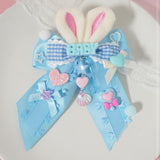 Baby Bun Hair Bows - Blue Bow Clip - baby,baby bun,baby buns,bunny,bunny clips