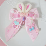 Baby Bun Hair Bows - Pink Bow Clip - baby,baby bun,baby buns,bunny,bunny clips