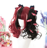 Black & Red Wig - Long Ponytail - bangs, black and red, hair, cosplay wig, fake hair