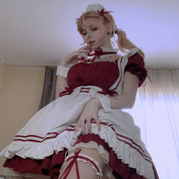 Lolita Red Maid Dress