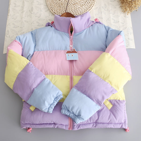 Candy Colored Bomber - S - 80s, bomber coat, jacket, coats, cold weather