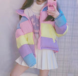 Candy Colored Bomber - 80s, bomber coat, jacket, coats, cold weather