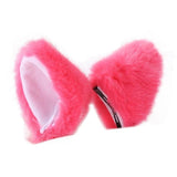 Pink Furry Soft Neko Ears Clip In Cat Ears Fox Ears Petplay Kink Fetish Furries 