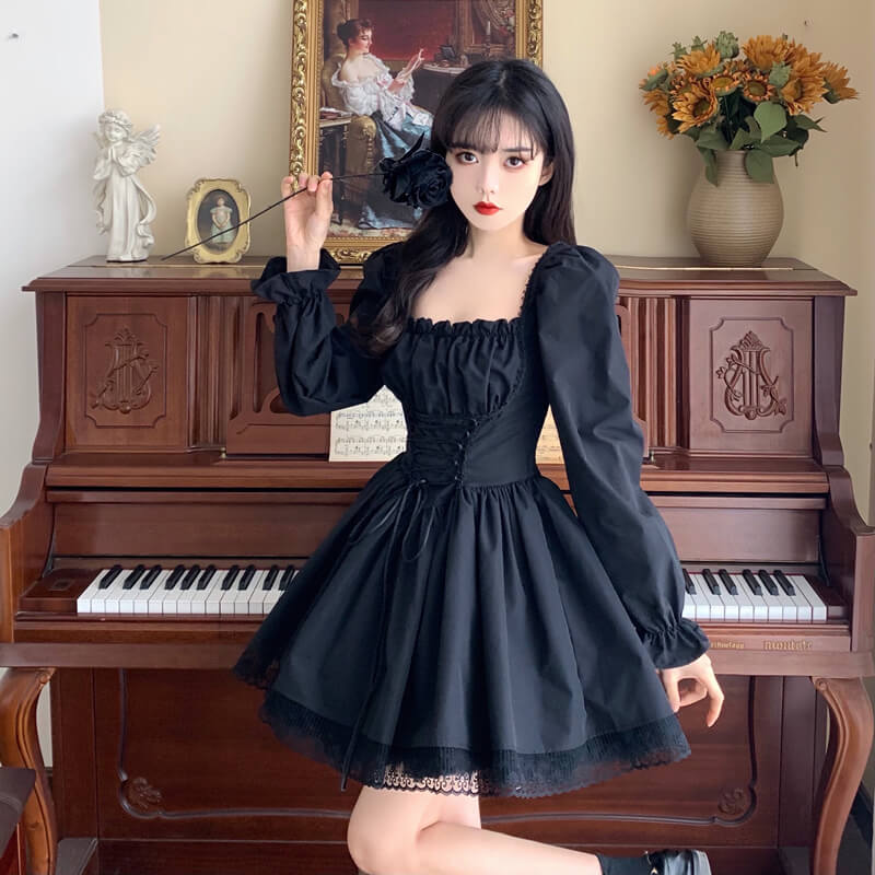 Plus size] Sweet gothic corset dress - KITTYDOTT