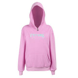 Y2k Lace-up Loose Alphabet Hoodie cutiepeach Pink S 