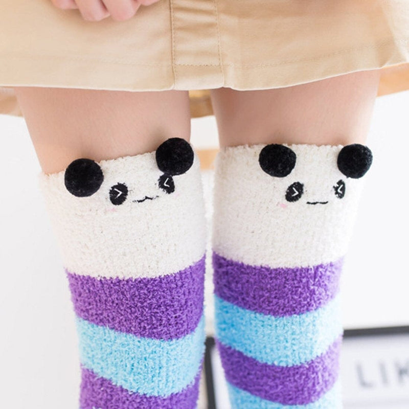 Fuzzy Thigh Highs (15+ Styles) Socks Kawaii Babe 