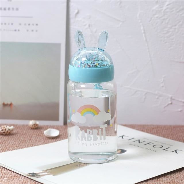 Glitter Bunny Bottles - Blue rainbow - shirt