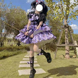 Haunted Lolita Dress - Purple / S - halloween, halloween costume, costumes, dress, lolita