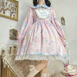 Kitsch Bunny Lolita Dress - Pink / S - dress