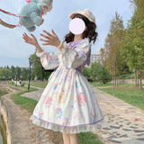 Kitsch Bunny Lolita Dress - White / S - dress