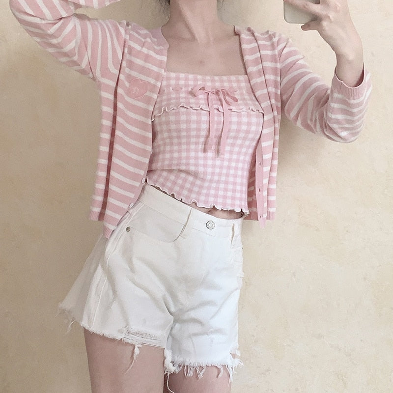 Pink Plaid Princess Crop Top - Shirts & Tops