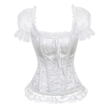 Genuine Princess Corsets - Up To 6XL bustier Kawaii Babe White S 
