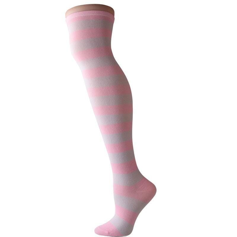 Pink Striped Thigh Highs socks DDLG Playground 