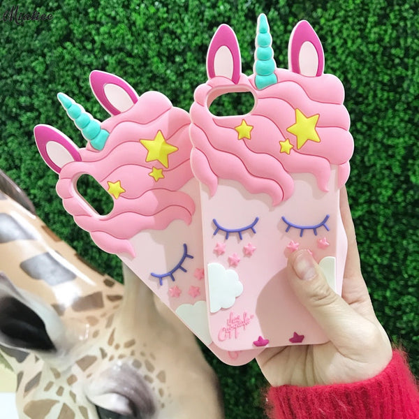 pastel fairy kei magical unicorn phone case iphone cases 3d soft rubber stars hearts pink by kawaii babe