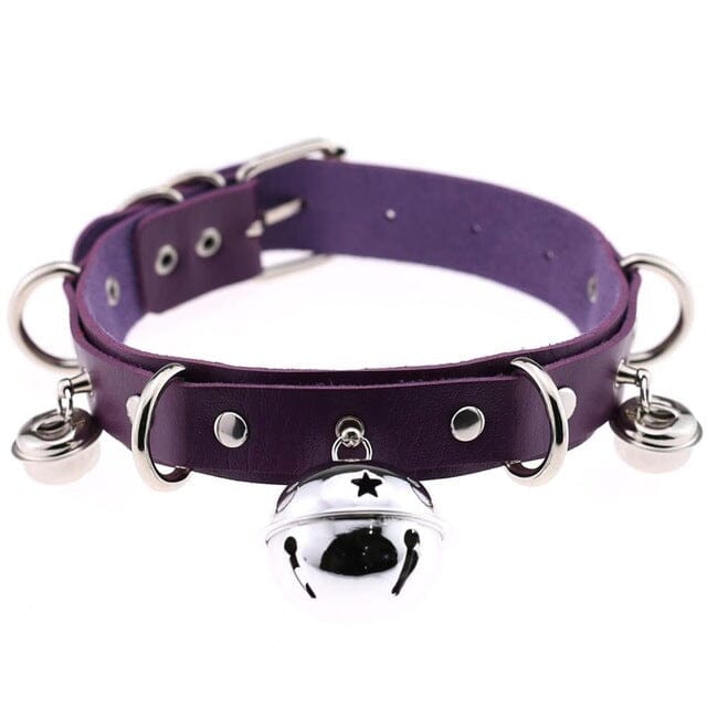 Pleather Cat Bell Collar choker DDLG Playground 