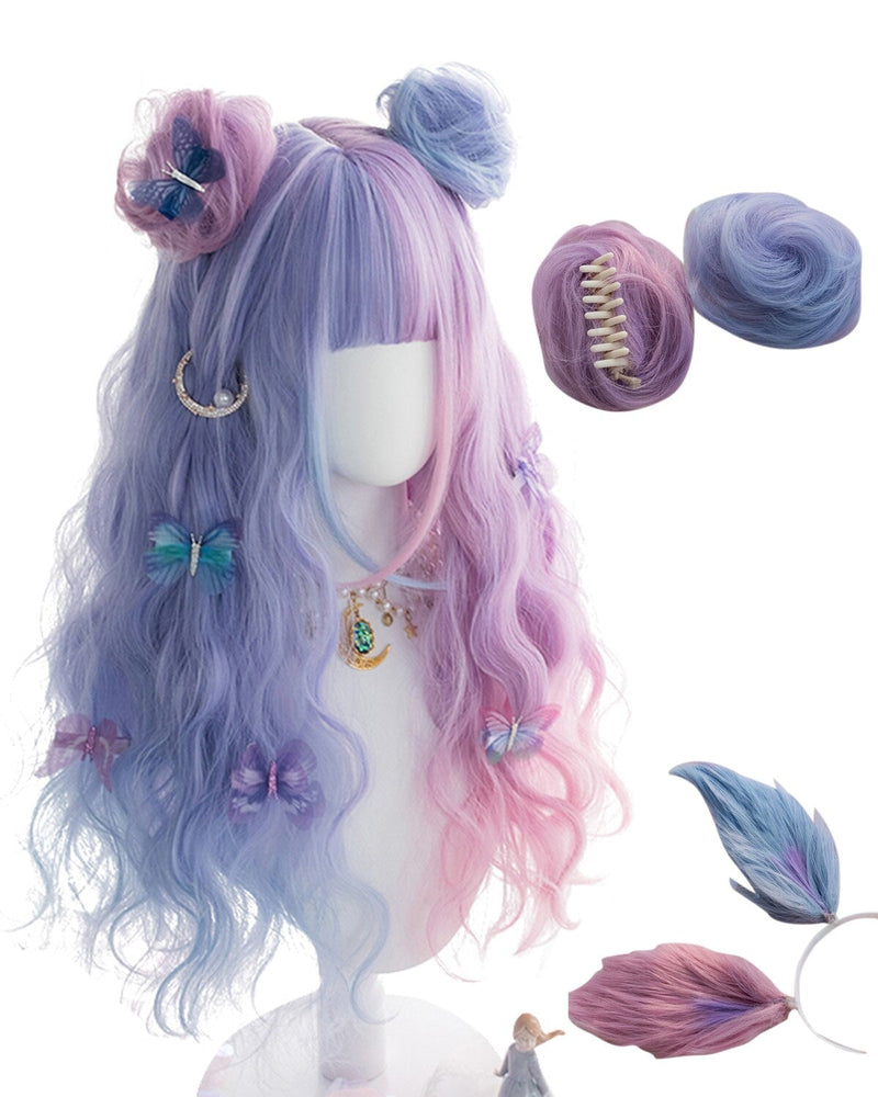 Purple Bunny Ear Lolita Wig - blue wig, bunnies, bunny, bunny ear, ears