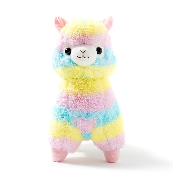 Rainbow Alpaca ALpacasso Kawaii Stuffed Animal Plush Plushie Kawaii Kidcore Toywave Pastel Fairy Kei