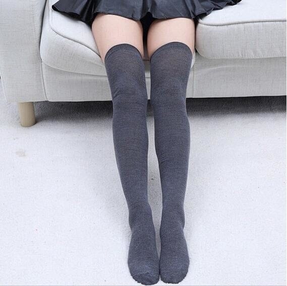 Solid Thigh High Stockings socks DDLG Playground 