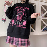 Sonic Angel Hoodie - S - hoodie, hoodies, long sleeve, pastel gothic, pink black