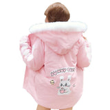 Pastel Pink Bunny Rabbit Cafe Winter Coat Windbreaker Jacket Fairy Kei Kawaii Fashion