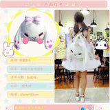 White Kawaii Bunny Rabbit Fluffy Handbag Purse Shoulder Bag Harajuku Fashion Fuzzy Rabbit Ears