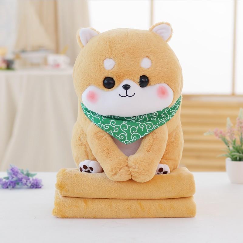 Tiny Pupper Plush & Blanket Set - Dog only 50cm / Light brown - plush toy