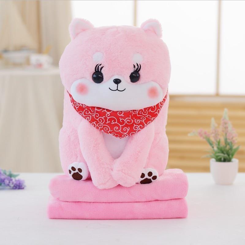 Tiny Pupper Plush & Blanket Set - Dog only 50cm / Pink - plush toy